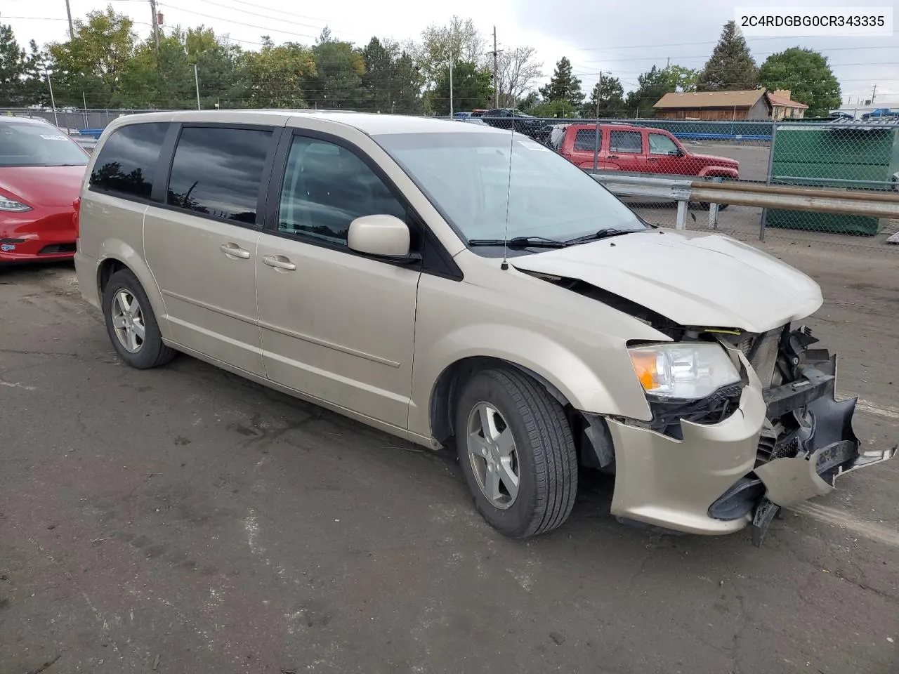 2012 Dodge Grand Caravan Se VIN: 2C4RDGBG0CR343335 Lot: 72090024