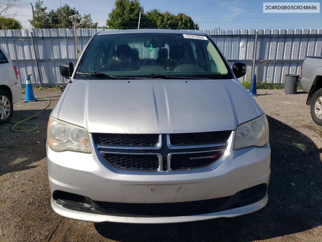 2012 Dodge Grand Caravan Se VIN: 2C4RDGBG5CR248656 Lot: 72541054