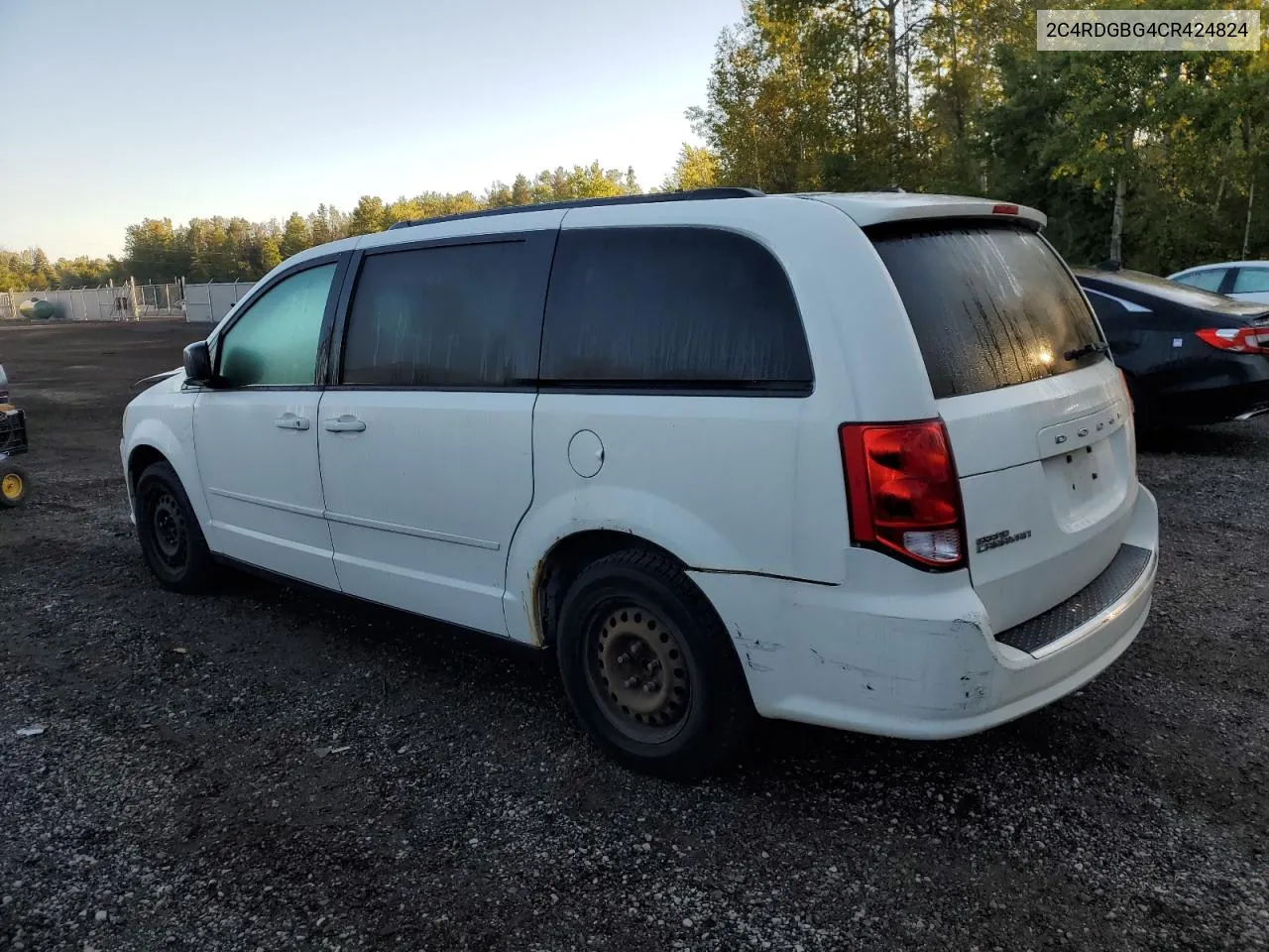 2012 Dodge Grand Caravan Se VIN: 2C4RDGBG4CR424824 Lot: 73222894