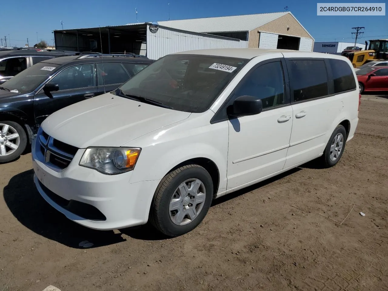 2012 Dodge Grand Caravan Se VIN: 2C4RDGBG7CR264910 Lot: 73249194