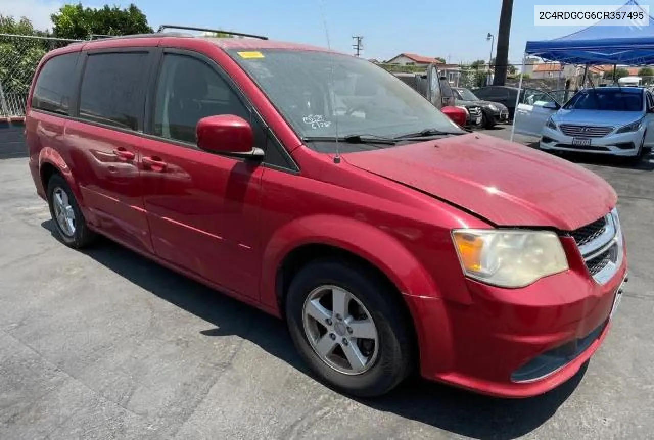 2C4RDGCG6CR357495 2012 Dodge Grand Caravan Sxt