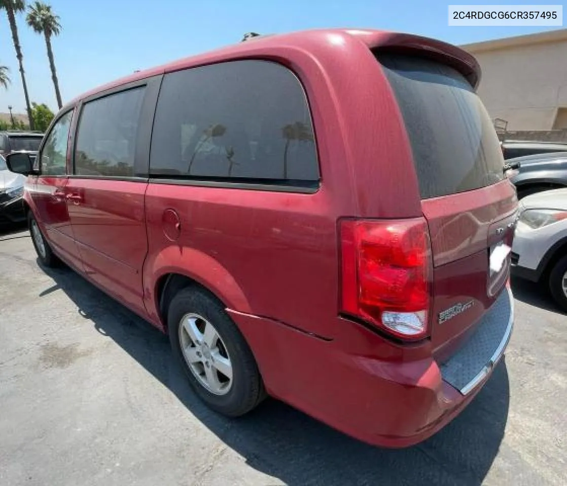 2012 Dodge Grand Caravan Sxt VIN: 2C4RDGCG6CR357495 Lot: 73611074