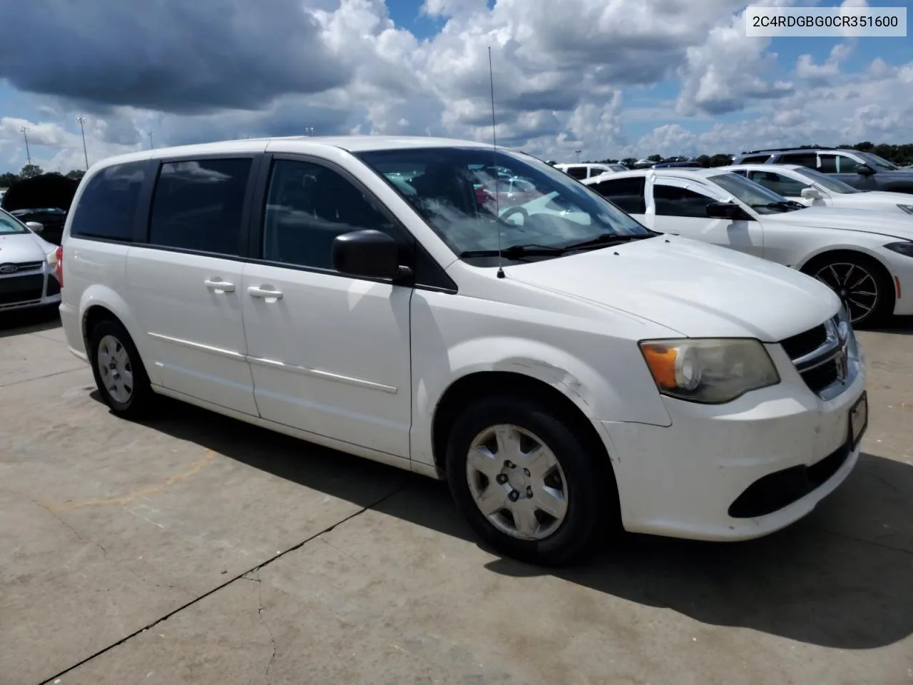 2012 Dodge Grand Caravan Se VIN: 2C4RDGBG0CR351600 Lot: 73737134