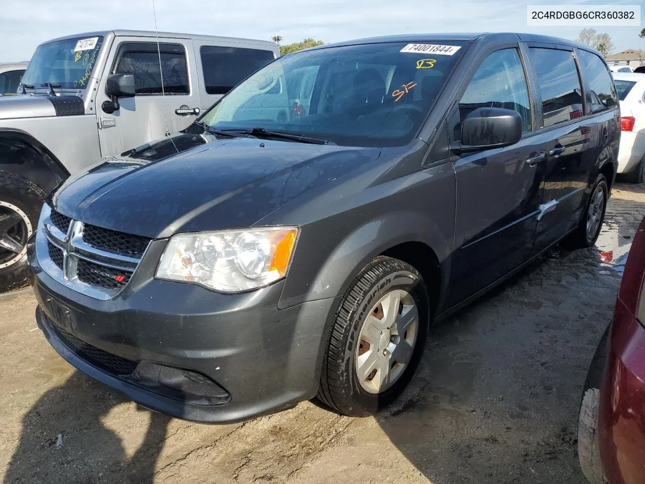 2012 Dodge Grand Caravan Se VIN: 2C4RDGBG6CR360382 Lot: 74001844