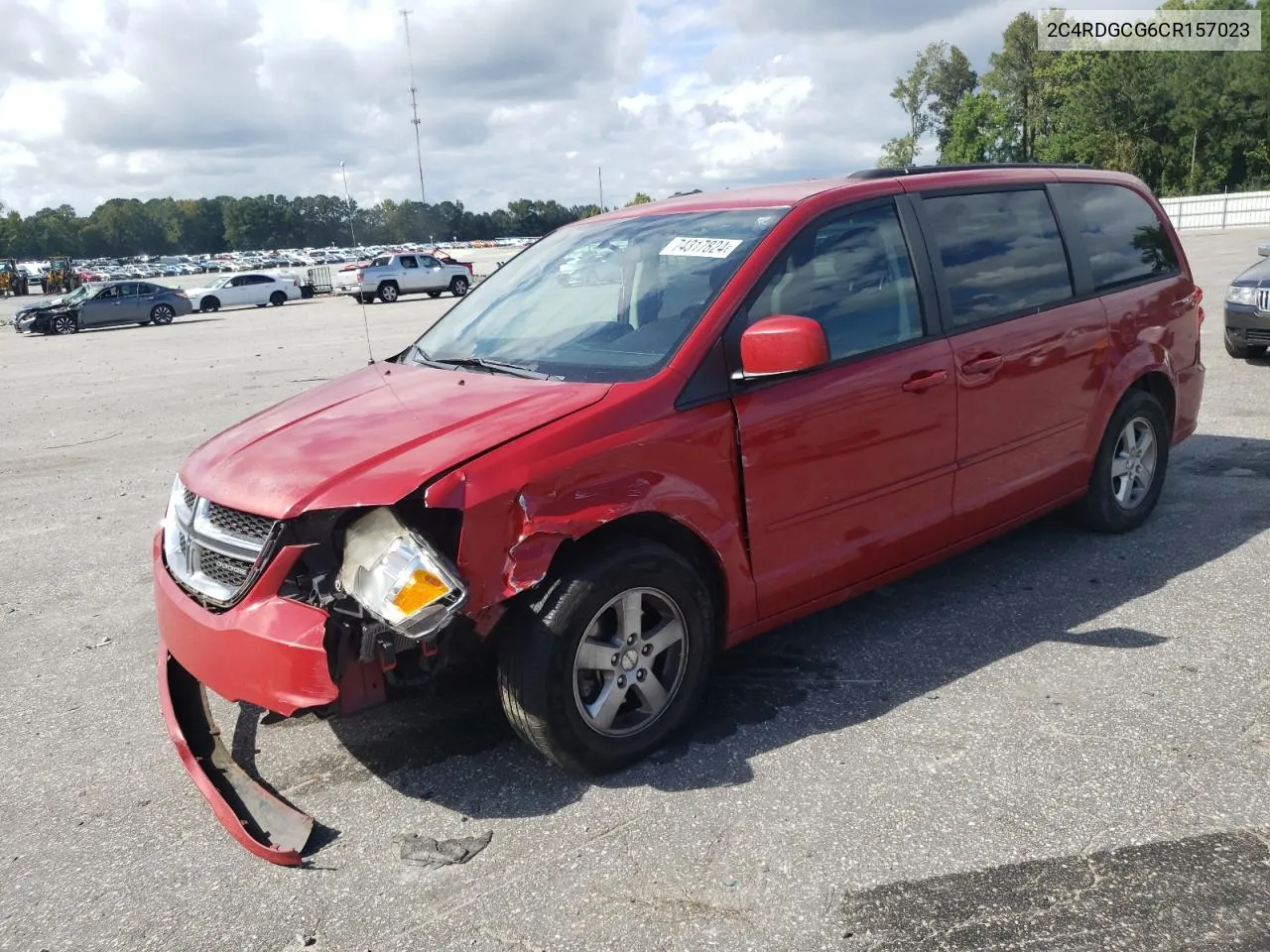 2012 Dodge Grand Caravan Sxt VIN: 2C4RDGCG6CR157023 Lot: 74317824