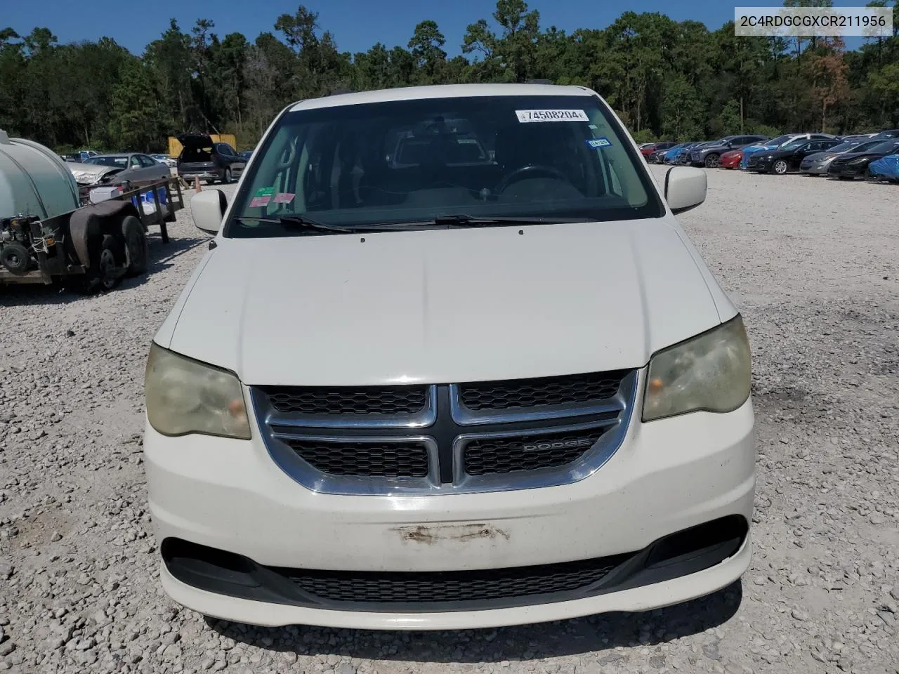 2012 Dodge Grand Caravan Sxt VIN: 2C4RDGCGXCR211956 Lot: 74508204