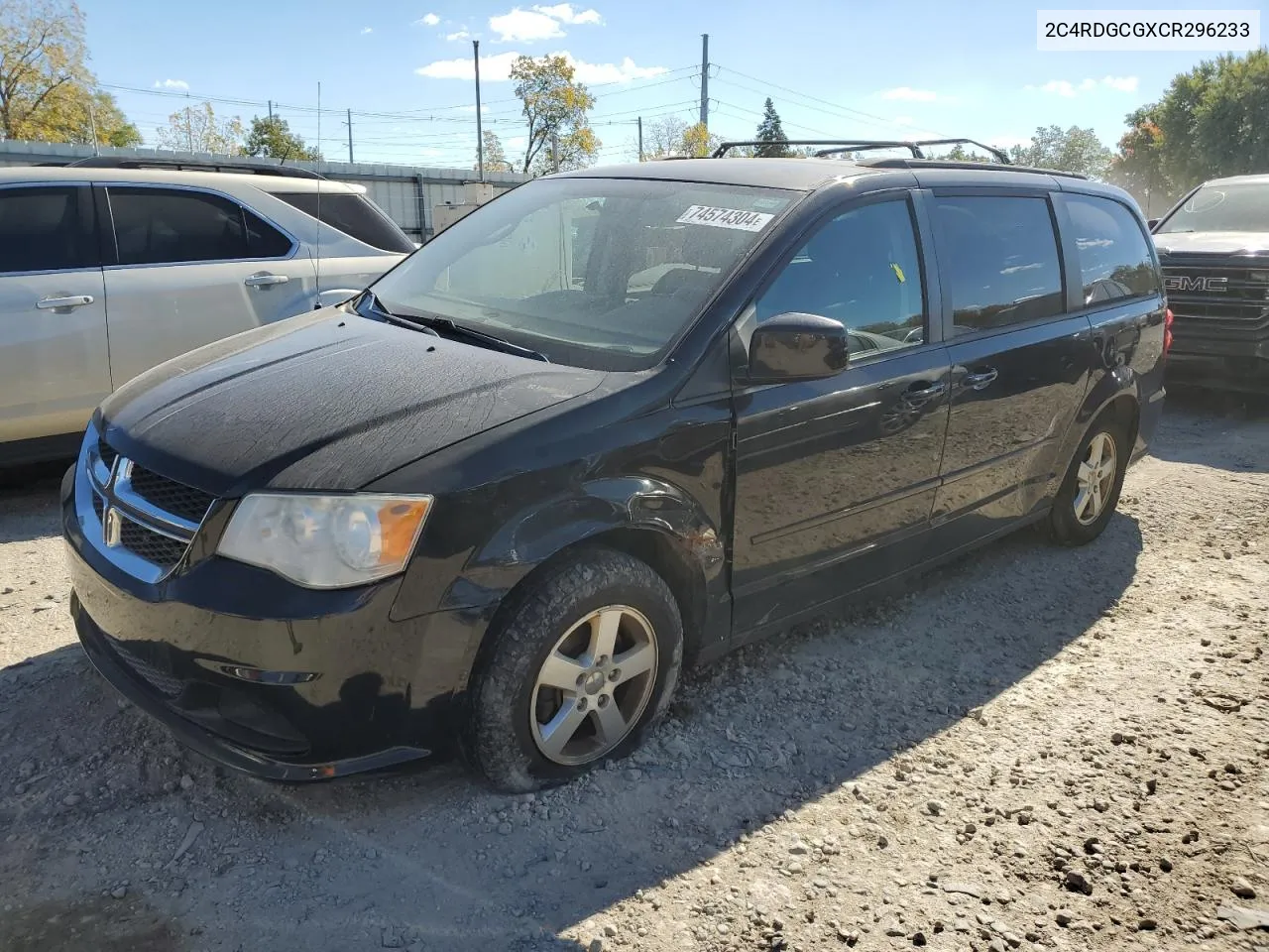 2012 Dodge Grand Caravan Sxt VIN: 2C4RDGCGXCR296233 Lot: 74574304