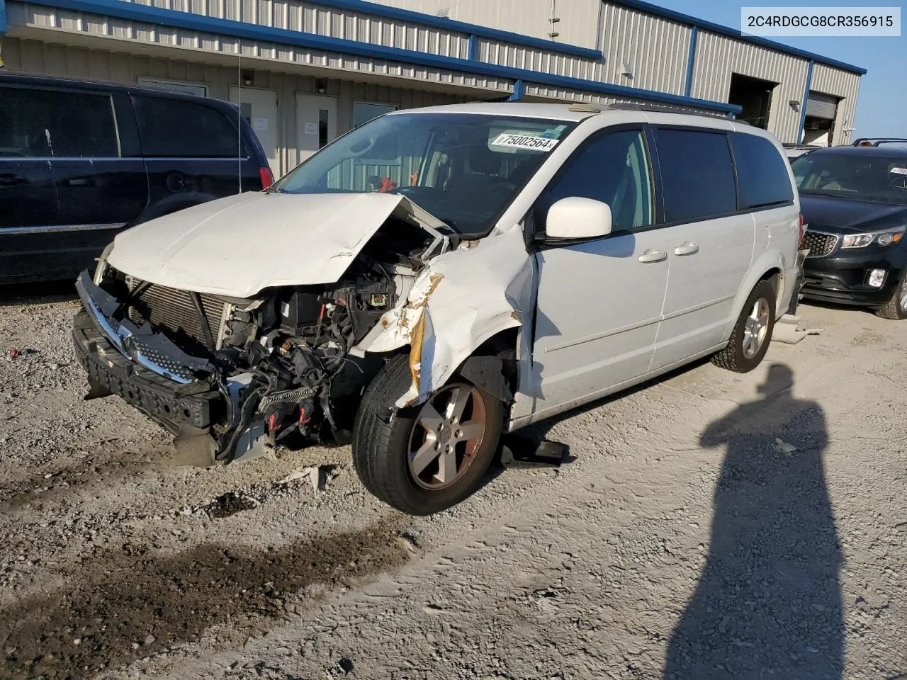 2012 Dodge Grand Caravan Sxt VIN: 2C4RDGCG8CR356915 Lot: 75002564