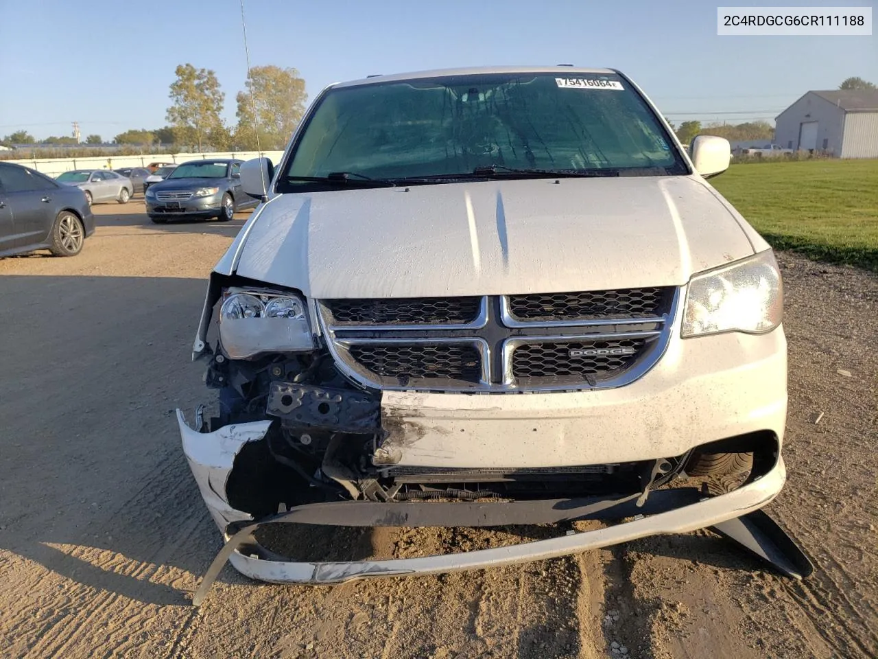 2012 Dodge Grand Caravan Sxt VIN: 2C4RDGCG6CR111188 Lot: 75416064