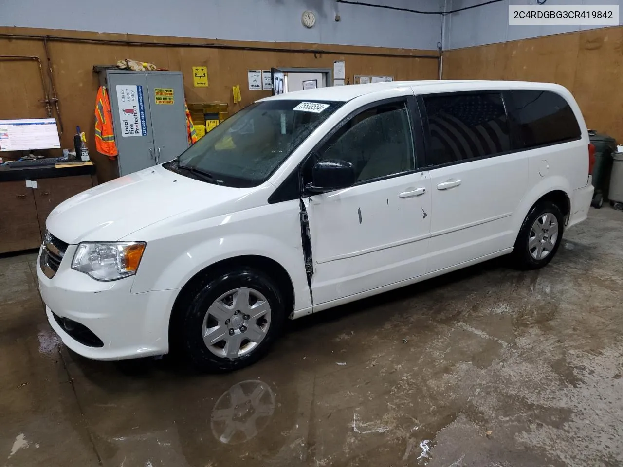 2012 Dodge Grand Caravan Se VIN: 2C4RDGBG3CR419842 Lot: 75533554