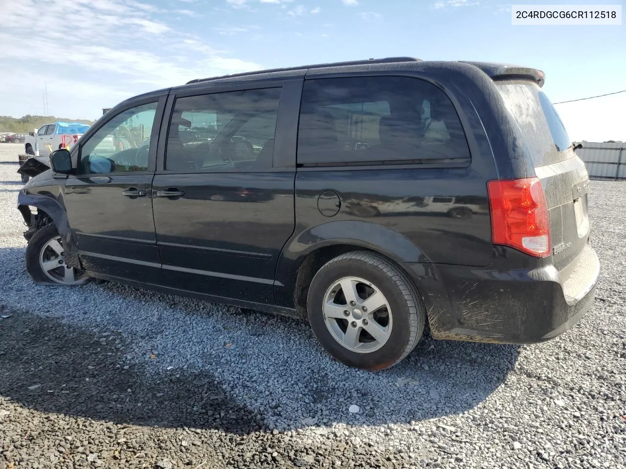 2012 Dodge Grand Caravan Sxt VIN: 2C4RDGCG6CR112518 Lot: 75603724