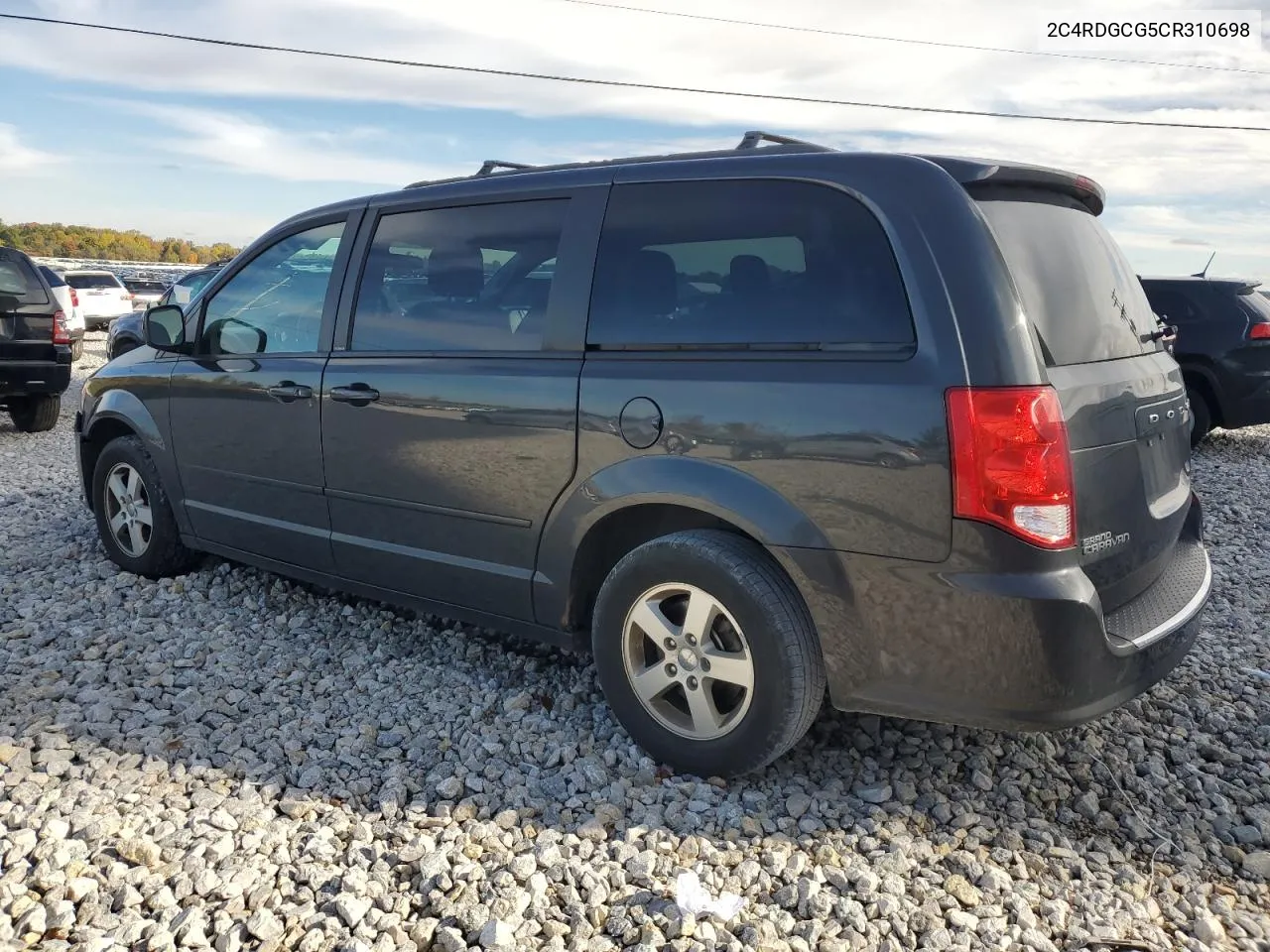 2012 Dodge Grand Caravan Sxt VIN: 2C4RDGCG5CR310698 Lot: 75870774