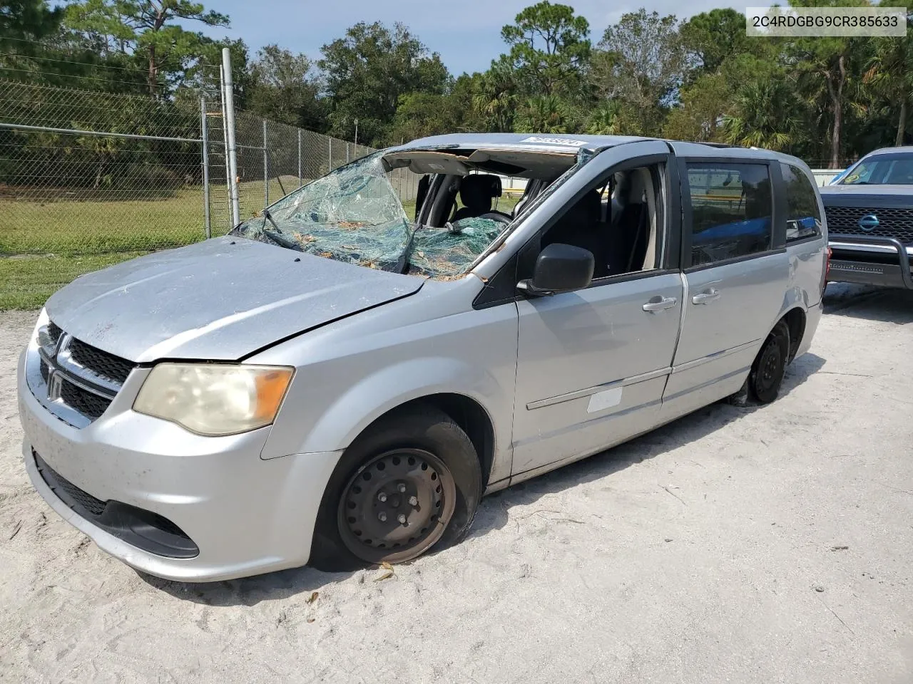 2012 Dodge Grand Caravan Se VIN: 2C4RDGBG9CR385633 Lot: 76133574