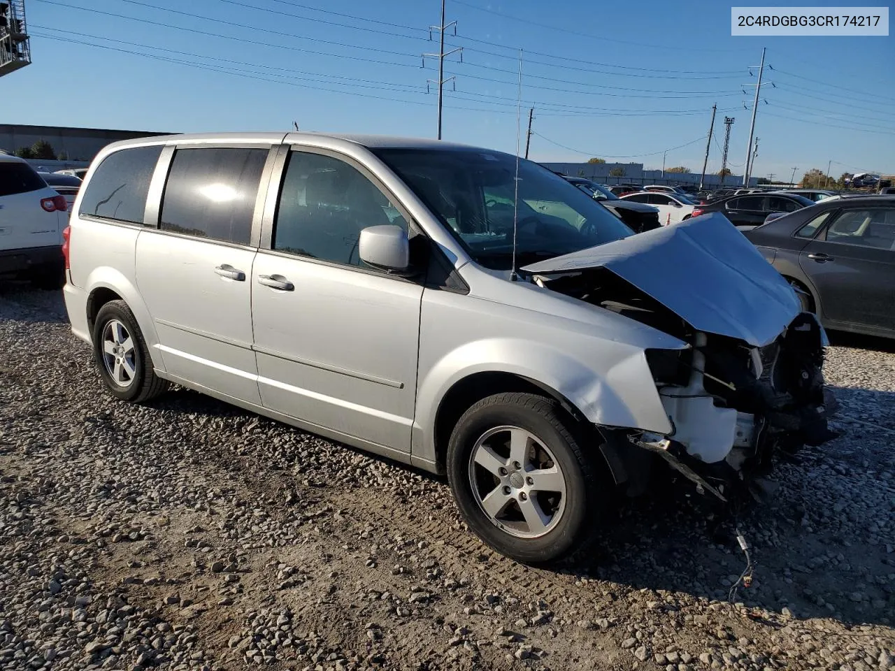 2012 Dodge Grand Caravan Se VIN: 2C4RDGBG3CR174217 Lot: 76271864