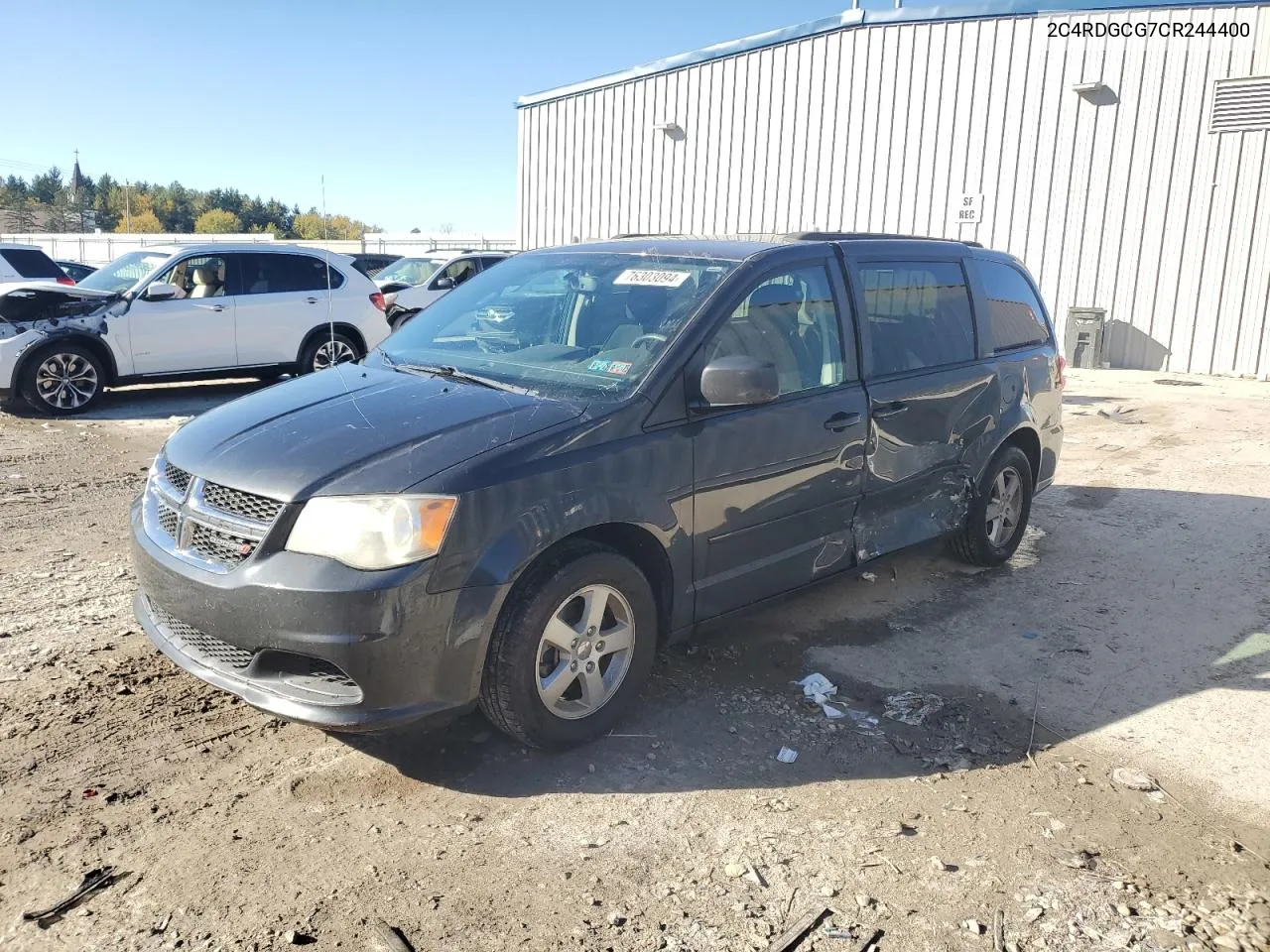 2012 Dodge Grand Caravan Sxt VIN: 2C4RDGCG7CR244400 Lot: 76303094