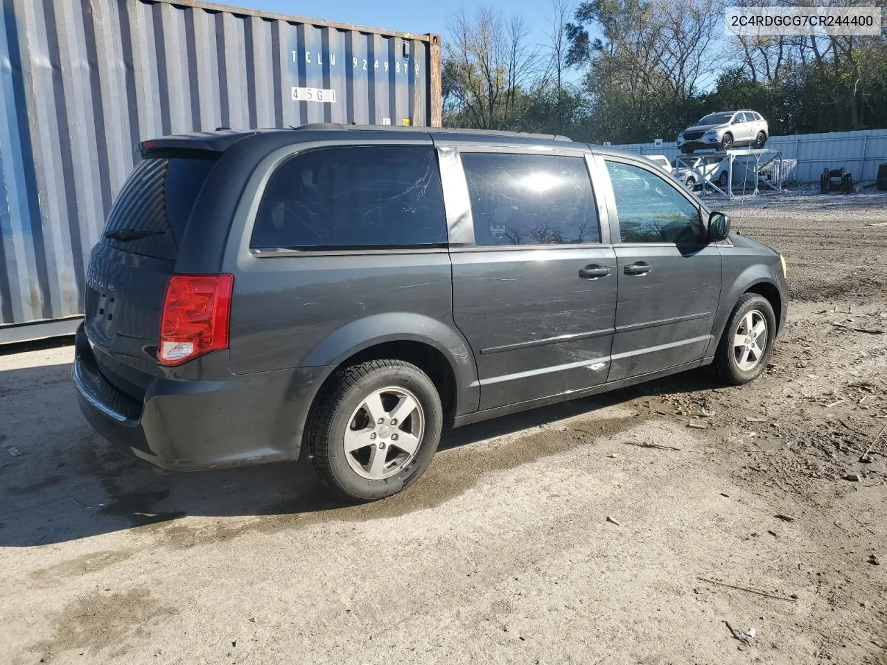 2012 Dodge Grand Caravan Sxt VIN: 2C4RDGCG7CR244400 Lot: 76303094