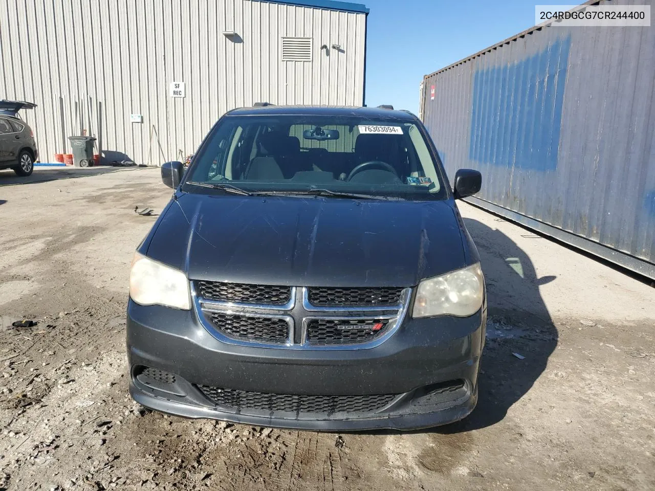 2012 Dodge Grand Caravan Sxt VIN: 2C4RDGCG7CR244400 Lot: 76303094