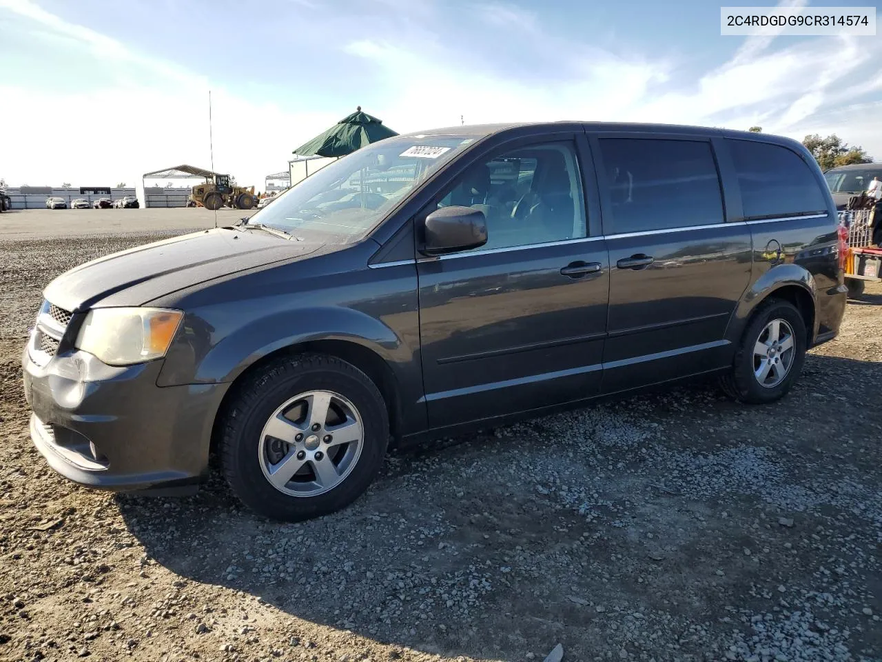 2012 Dodge Grand Caravan Crew VIN: 2C4RDGDG9CR314574 Lot: 76657024