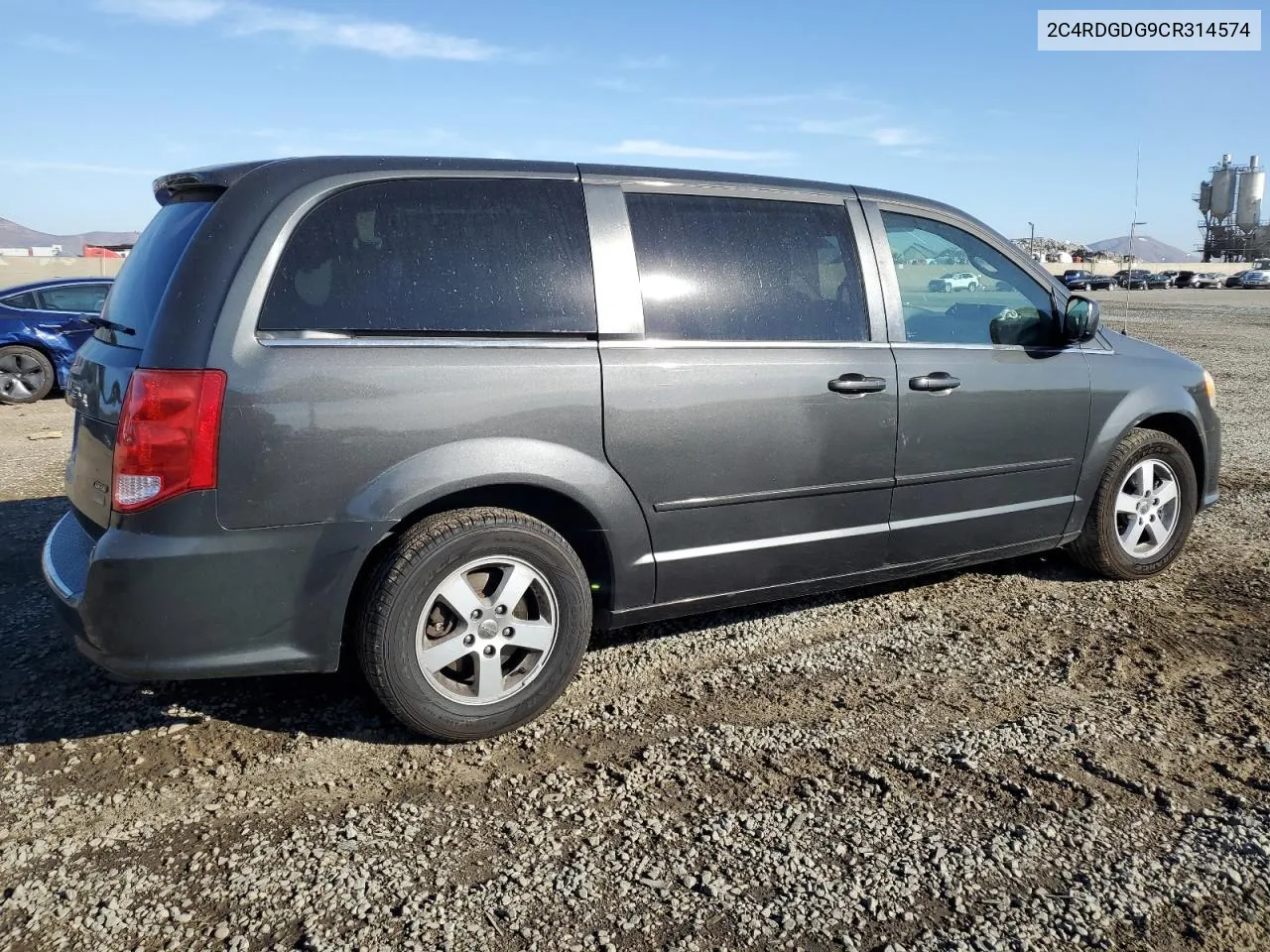 2012 Dodge Grand Caravan Crew VIN: 2C4RDGDG9CR314574 Lot: 76657024