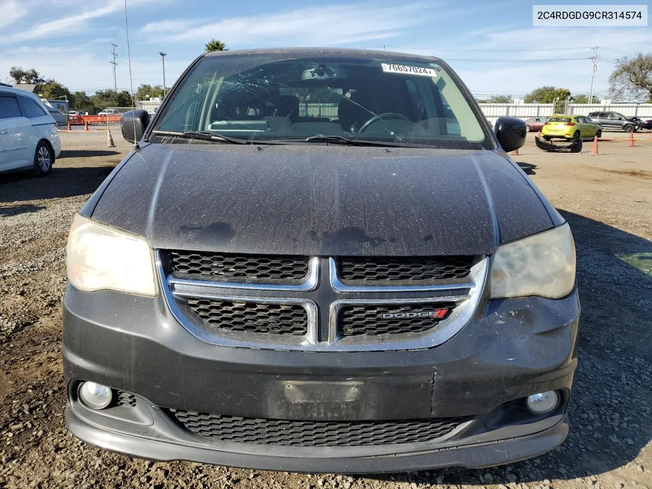 2012 Dodge Grand Caravan Crew VIN: 2C4RDGDG9CR314574 Lot: 76657024