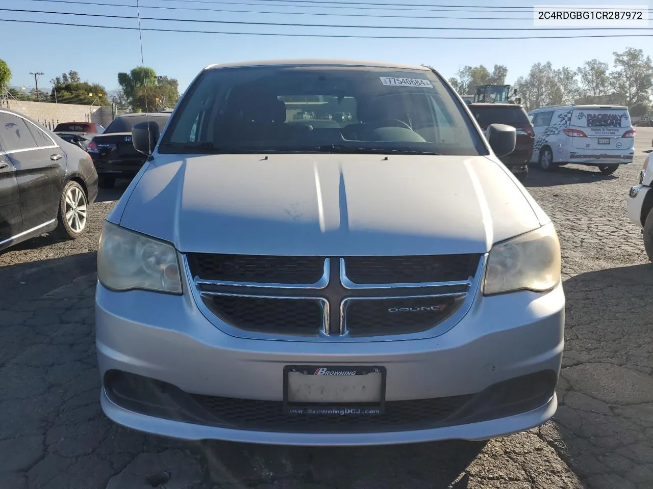 2012 Dodge Grand Caravan Se VIN: 2C4RDGBG1CR287972 Lot: 77540684