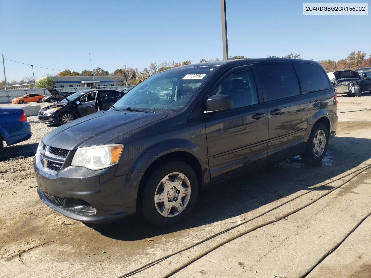 2012 Dodge Grand Caravan Se VIN: 2C4RDGBG2CR156002 Lot: 77738594