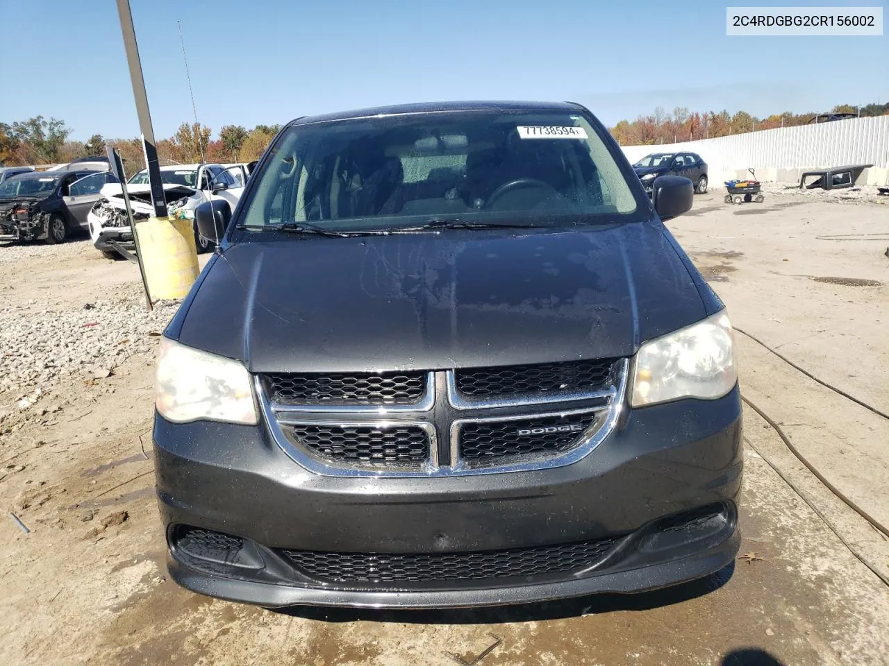 2012 Dodge Grand Caravan Se VIN: 2C4RDGBG2CR156002 Lot: 77738594