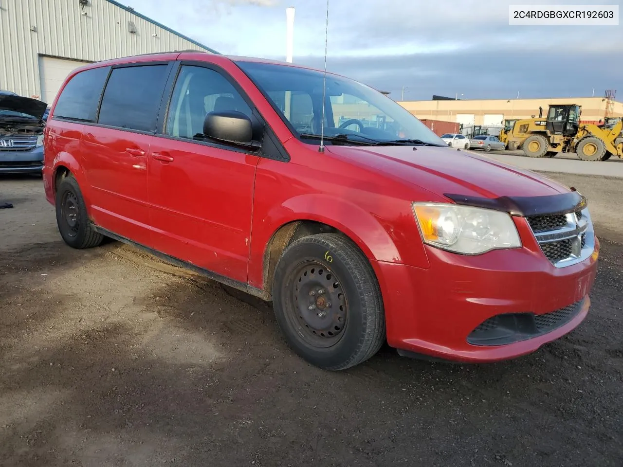 2012 Dodge Grand Caravan Se VIN: 2C4RDGBGXCR192603 Lot: 77753504