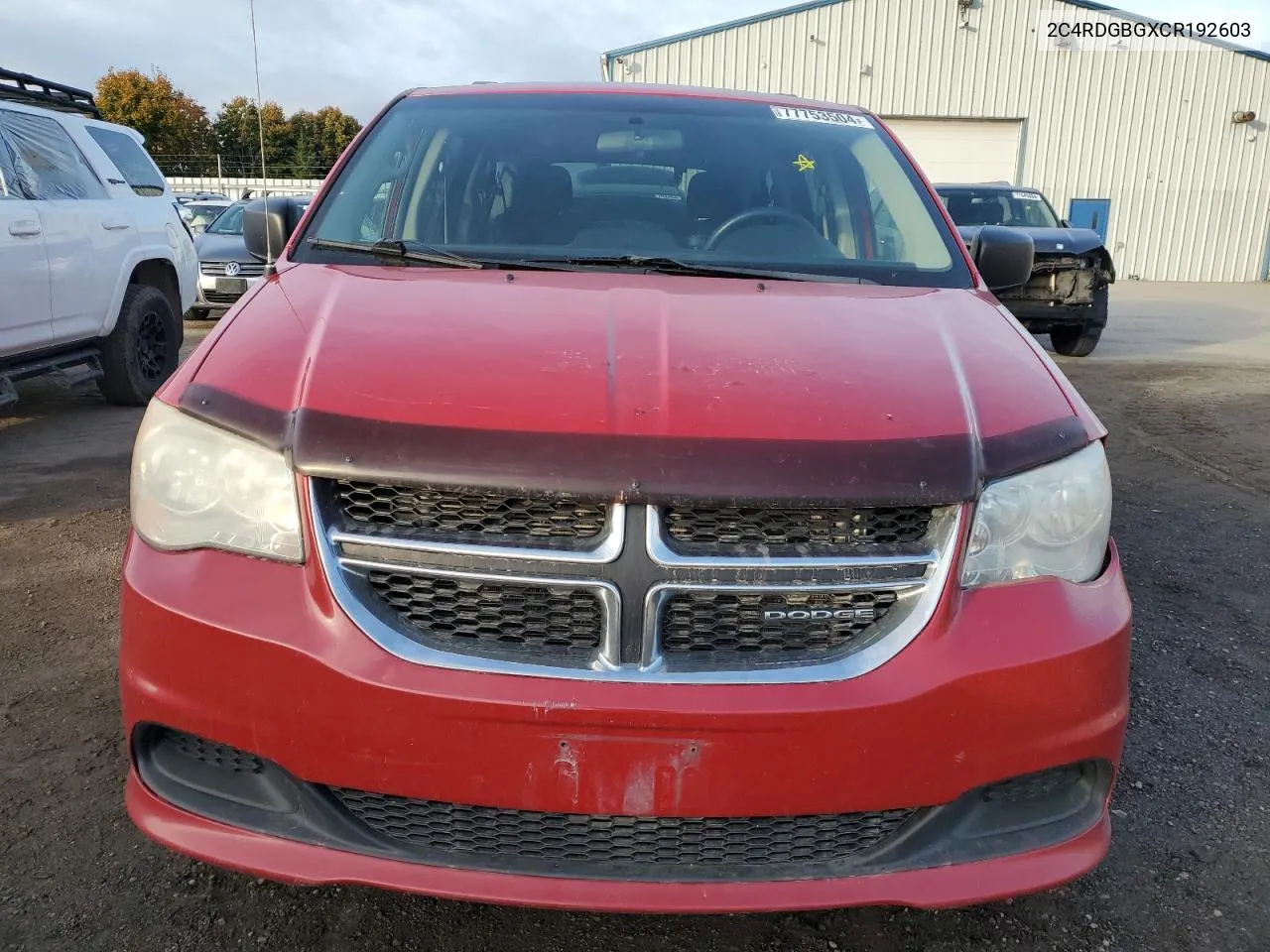 2012 Dodge Grand Caravan Se VIN: 2C4RDGBGXCR192603 Lot: 77753504