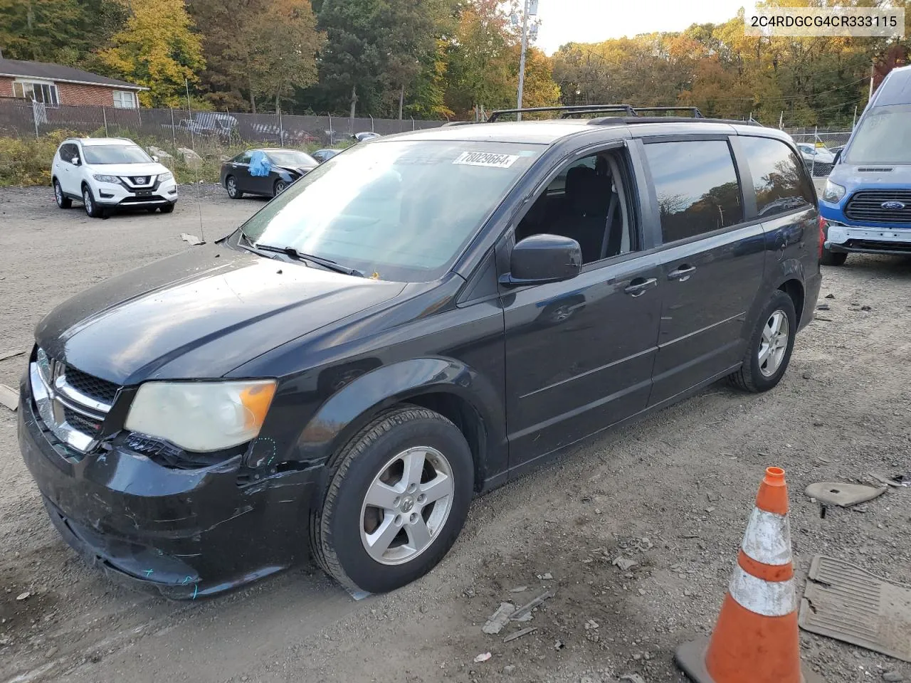 2012 Dodge Grand Caravan Sxt VIN: 2C4RDGCG4CR333115 Lot: 78029664