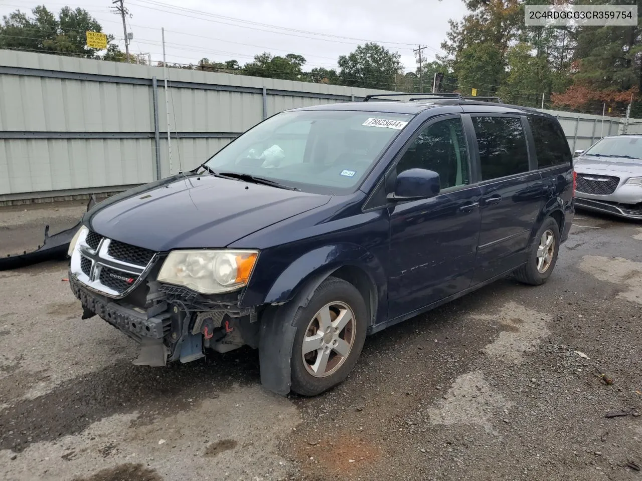 2012 Dodge Grand Caravan Sxt VIN: 2C4RDGCG3CR359754 Lot: 78823644