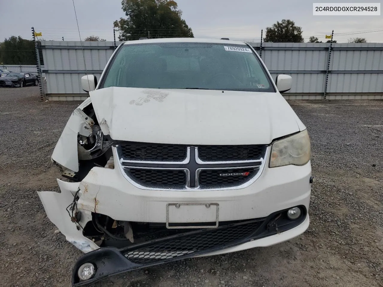 2012 Dodge Grand Caravan Crew VIN: 2C4RDGDGXCR294528 Lot: 78920924