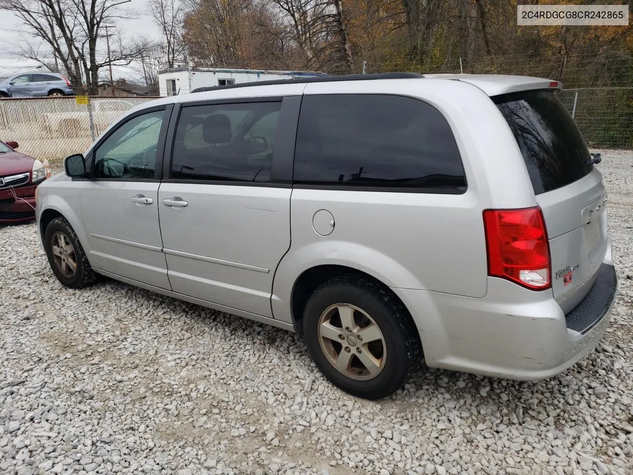 2012 Dodge Grand Caravan Sxt VIN: 2C4RDGCG8CR242865 Lot: 79006864