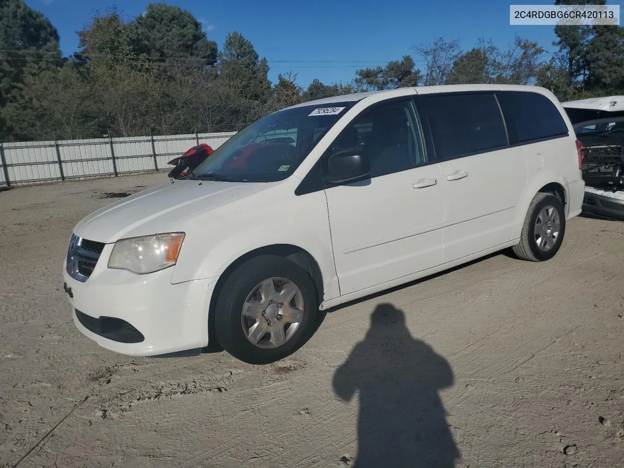 2012 Dodge Grand Caravan Se VIN: 2C4RDGBG6CR420113 Lot: 79295284