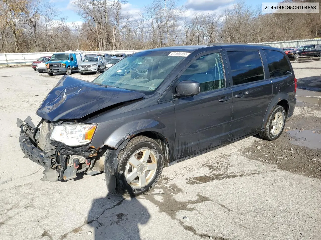 2012 Dodge Grand Caravan Sxt VIN: 2C4RDGCG5CR104863 Lot: 80195324