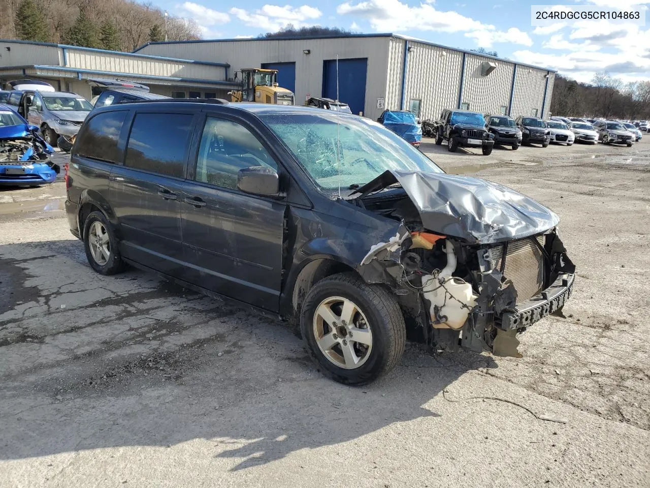 2012 Dodge Grand Caravan Sxt VIN: 2C4RDGCG5CR104863 Lot: 80195324