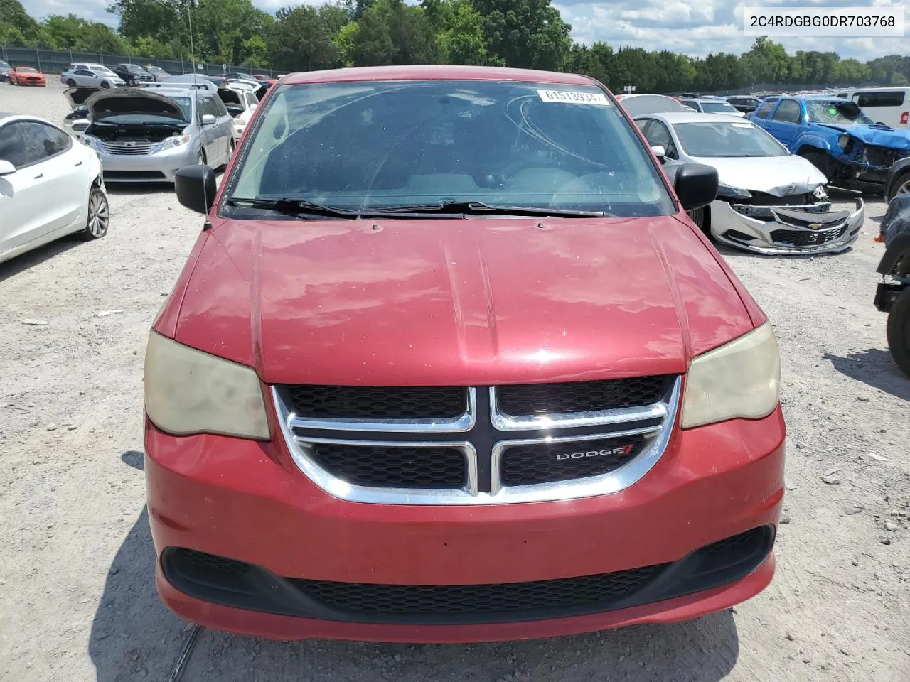 2013 Dodge Grand Caravan Se VIN: 2C4RDGBG0DR703768 Lot: 61513934