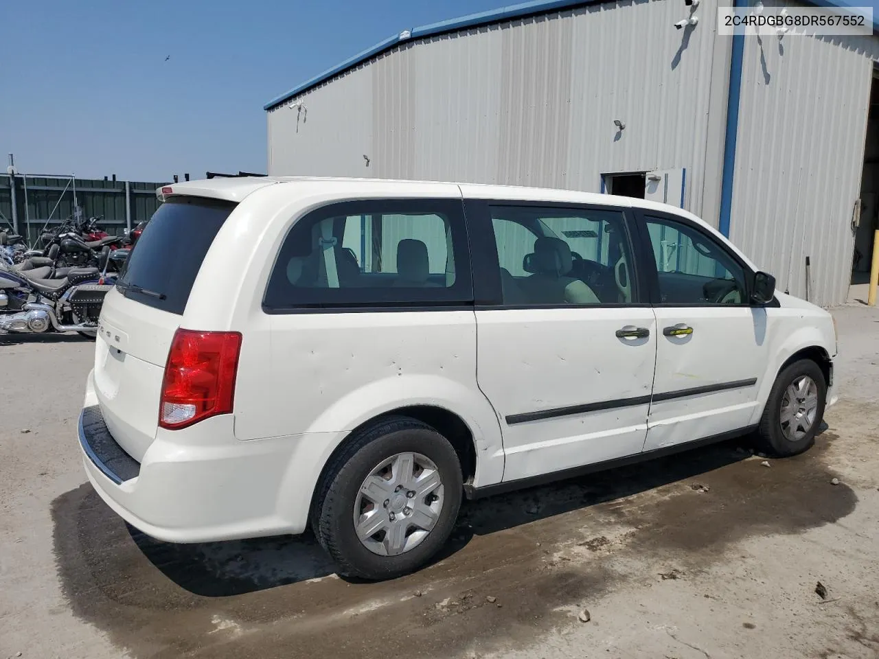 2013 Dodge Grand Caravan Se VIN: 2C4RDGBG8DR567552 Lot: 69754504