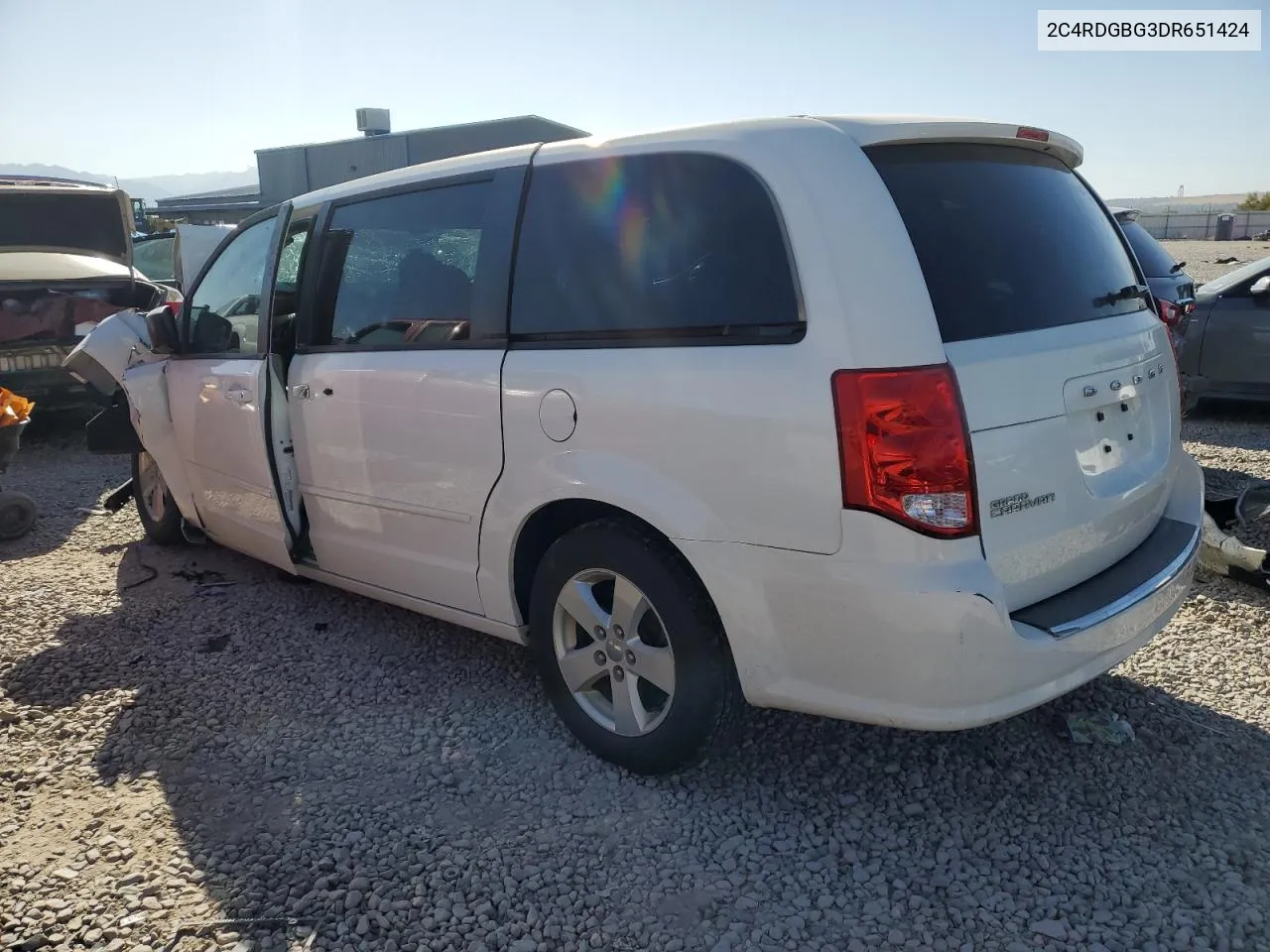 2013 Dodge Grand Caravan Se VIN: 2C4RDGBG3DR651424 Lot: 71592214