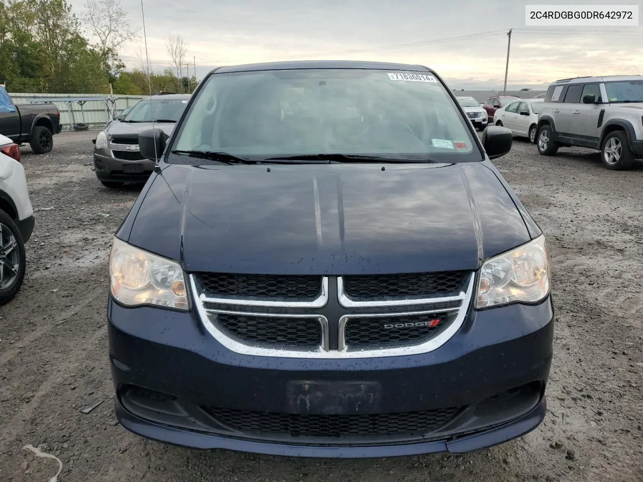 2013 Dodge Grand Caravan Se VIN: 2C4RDGBG0DR642972 Lot: 71836014