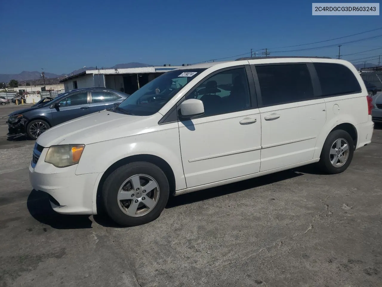 2013 Dodge Grand Caravan Sxt VIN: 2C4RDGCG3DR603243 Lot: 72790214