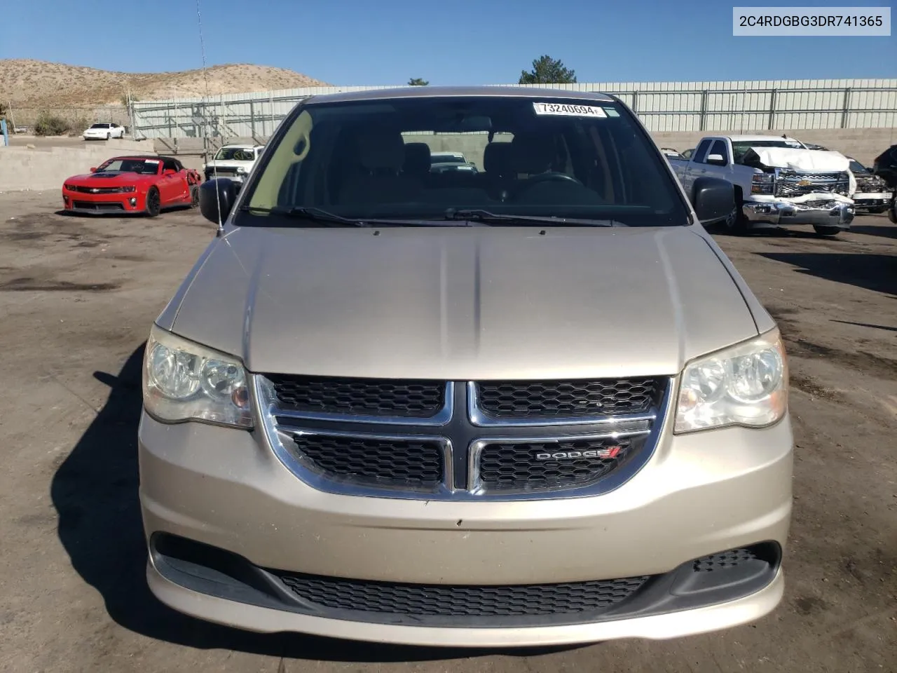 2013 Dodge Grand Caravan Se VIN: 2C4RDGBG3DR741365 Lot: 73240694