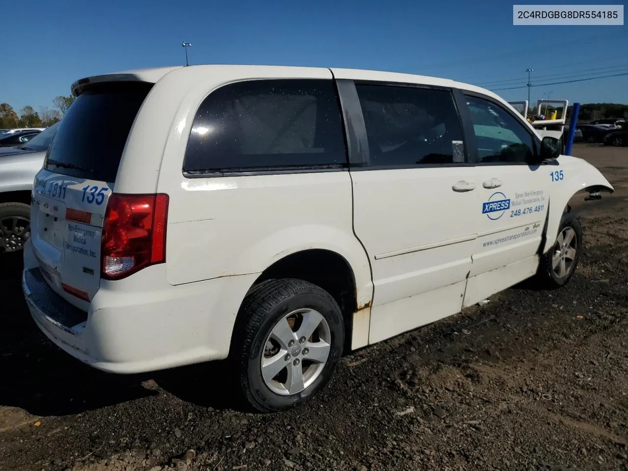 2013 Dodge Grand Caravan Se VIN: 2C4RDGBG8DR554185 Lot: 75354134