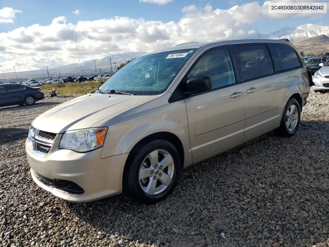 2013 Dodge Grand Caravan Se VIN: 2C4RDGBG3DR542042 Lot: 78074964