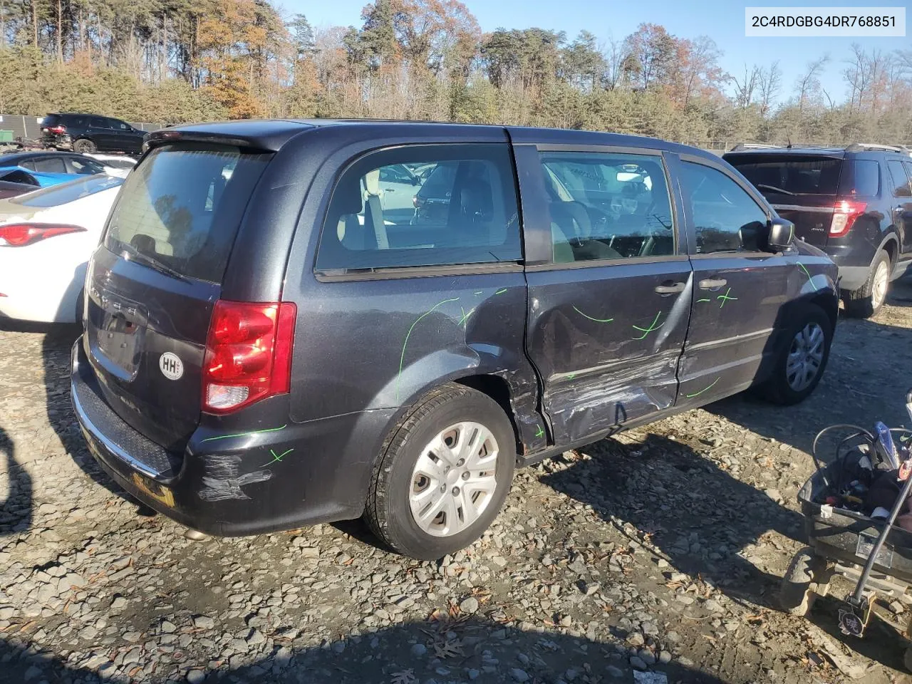 2013 Dodge Grand Caravan Se VIN: 2C4RDGBG4DR768851 Lot: 79652194