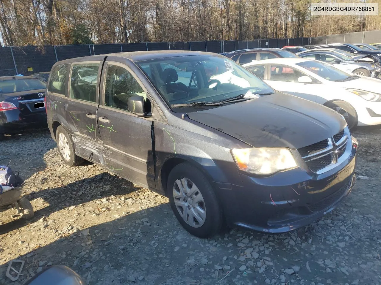 2013 Dodge Grand Caravan Se VIN: 2C4RDGBG4DR768851 Lot: 79652194