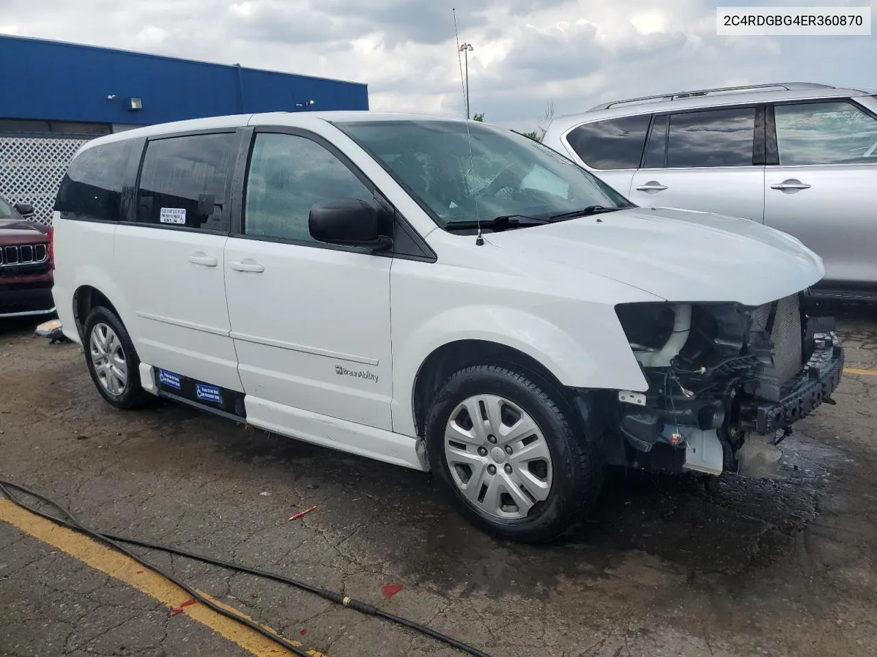 2014 Dodge Grand Caravan Se VIN: 2C4RDGBG4ER360870 Lot: 66713454