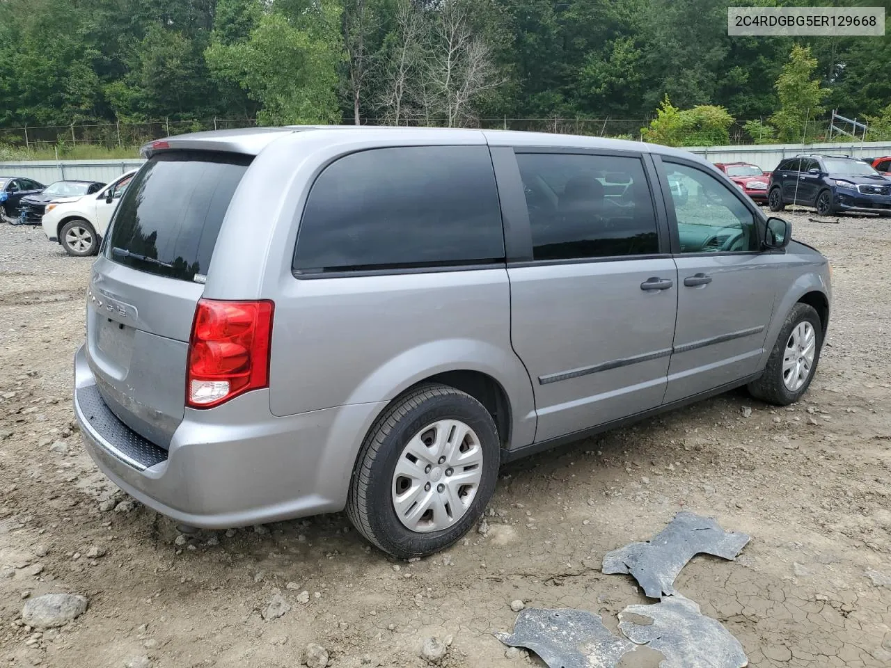 2014 Dodge Grand Caravan Se VIN: 2C4RDGBG5ER129668 Lot: 67847634