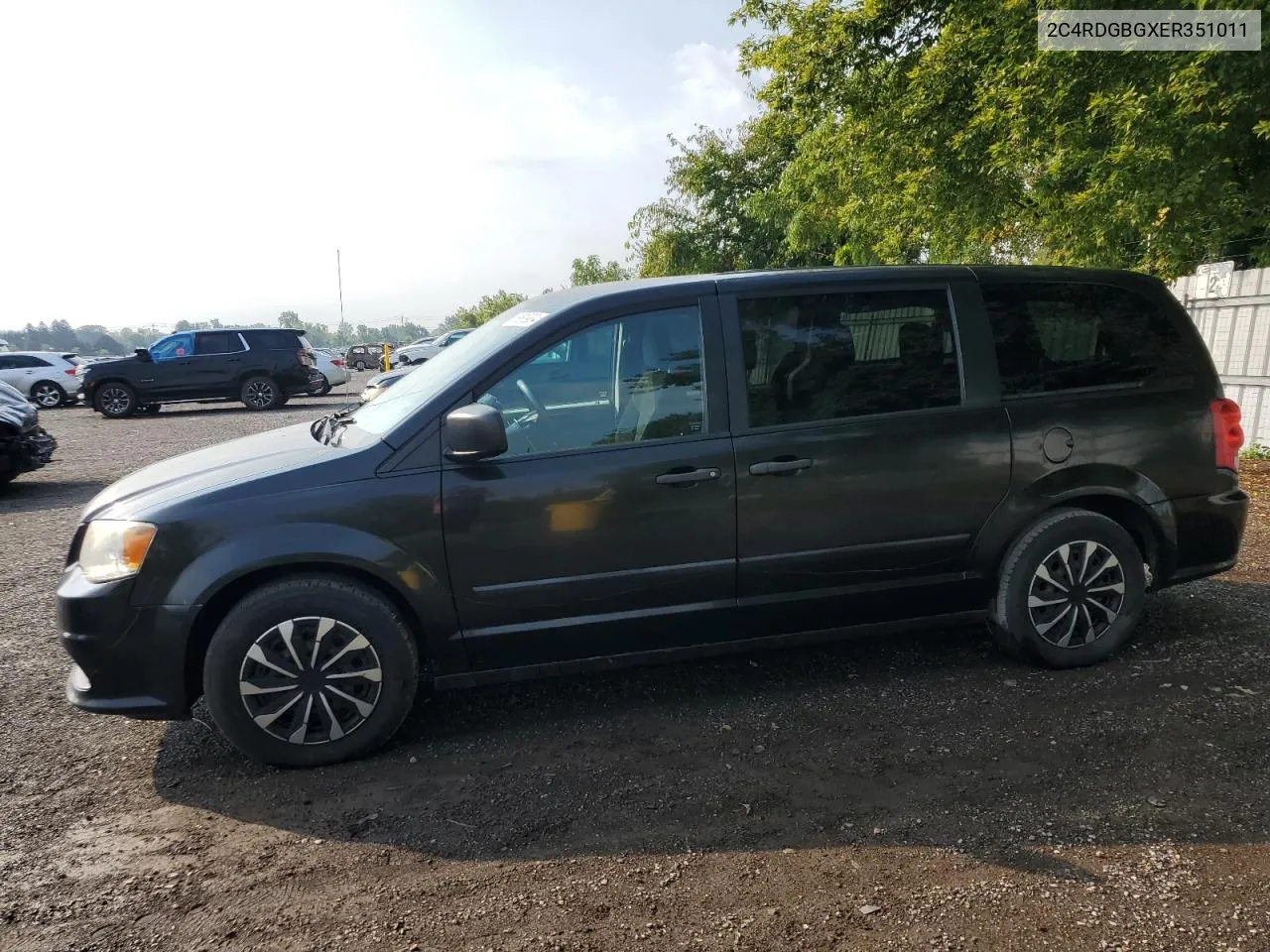 2014 Dodge Grand Caravan Se VIN: 2C4RDGBGXER351011 Lot: 68619834