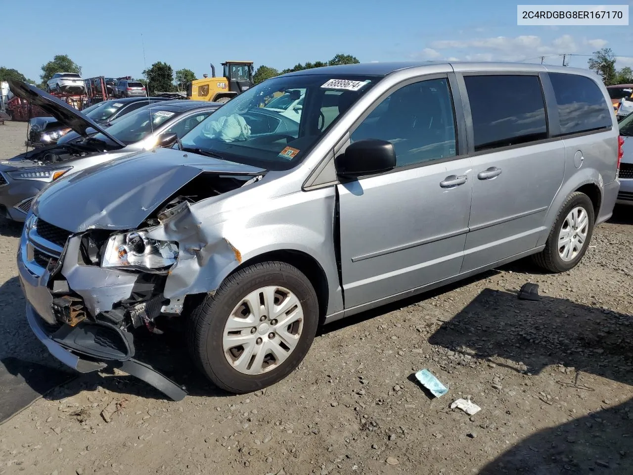 2014 Dodge Grand Caravan Se VIN: 2C4RDGBG8ER167170 Lot: 68899614